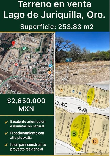 terreno en venta lago de juriquilla querétaro